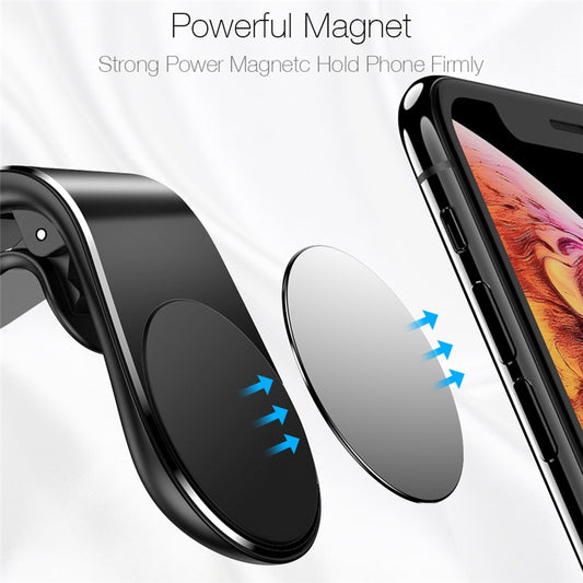 Universal Magnetic Car Phone Holder Mount for iPhone & Smartphones – Strong Grip Dashboard & Air Vent Stand