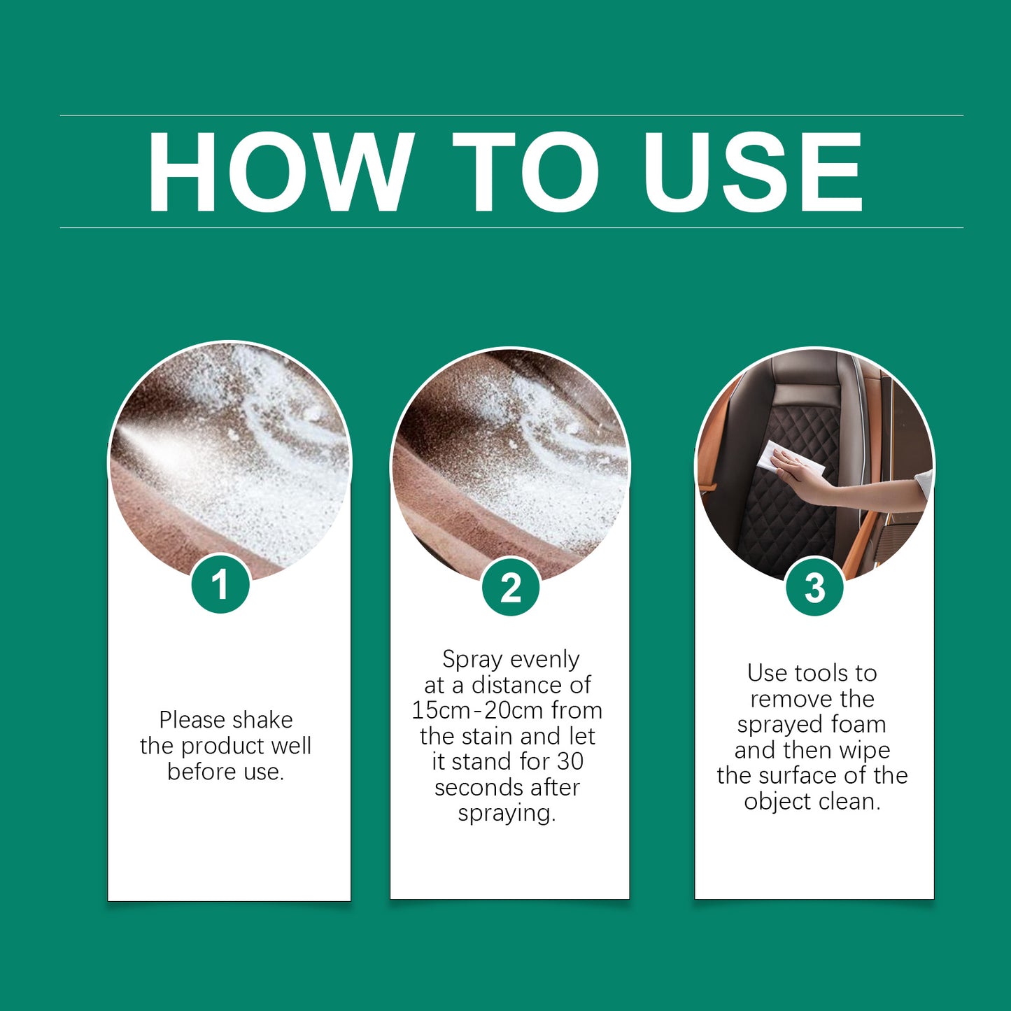 Multi-Purpose Car Interior Foam Cleaner – Deep Clean for Leather & Upholstery