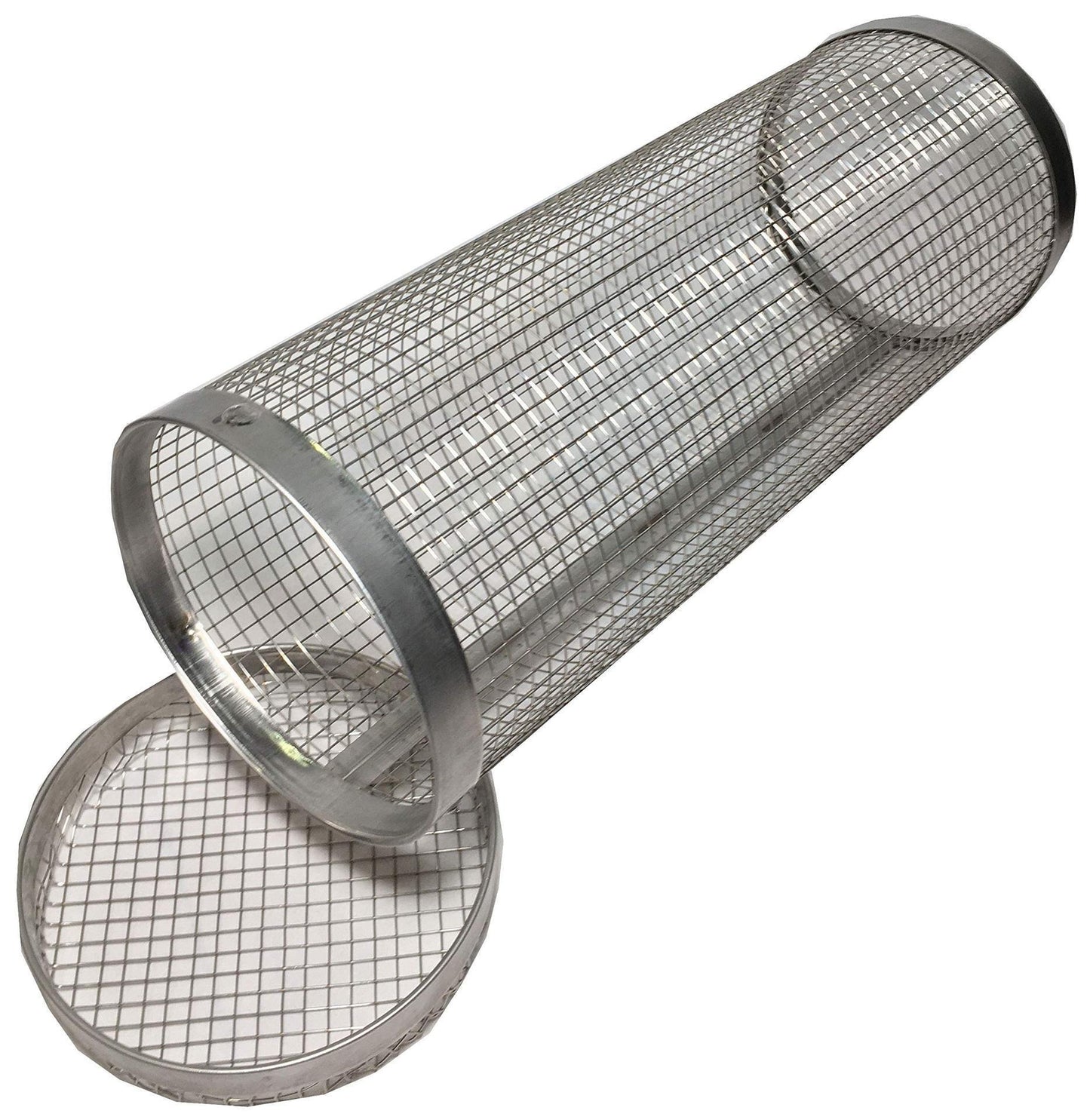 Rolling BBQ Grilling Basket – Stainless Steel Barbecue Grill Cage for Vegetables, Fish & Meat