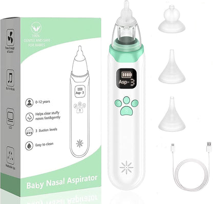 Electric Baby Nasal Aspirator – Rechargeable Portable Nose Cleaner for Infants & Toddlers