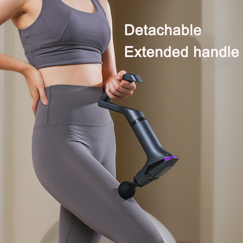Extended Handle Fascia Massage Gun with Pull Strap – Deep Tissue Vibration Massager for Full Body Muscle Relief