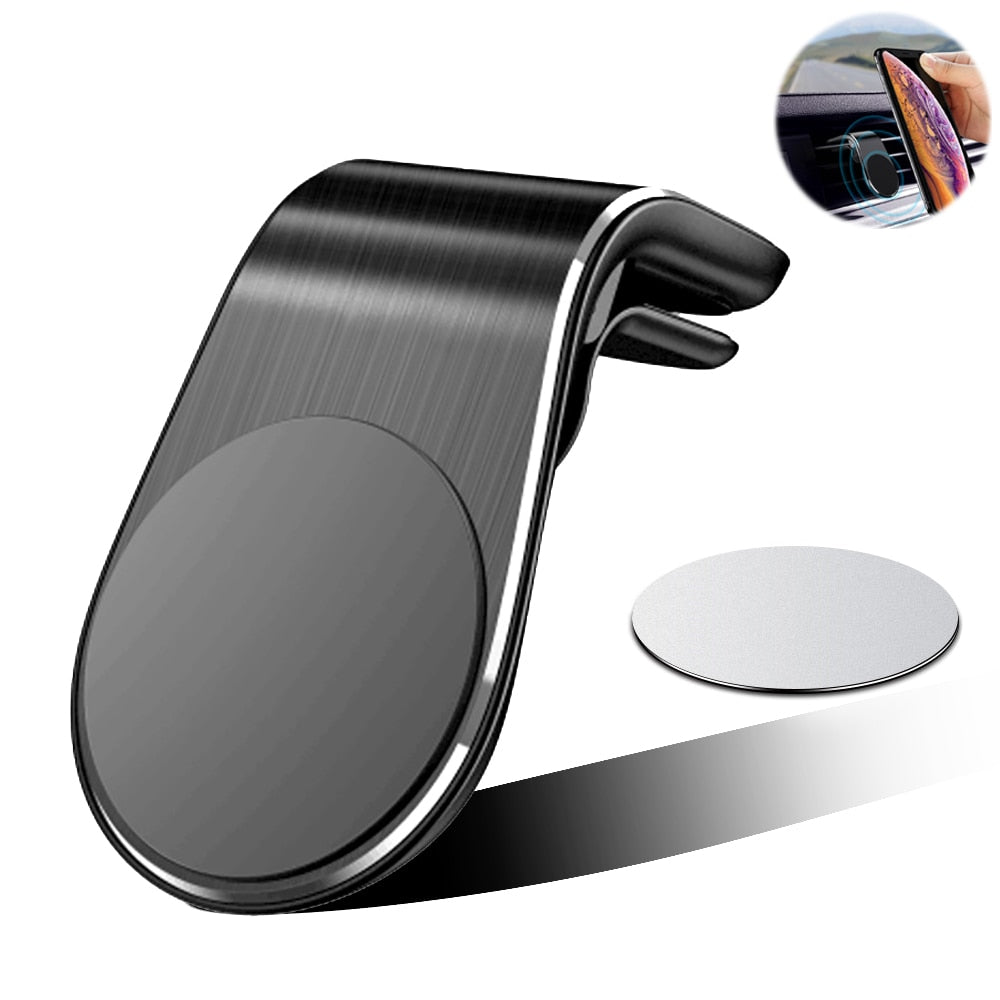 Universal Magnetic Car Phone Holder Mount for iPhone & Smartphones – Strong Grip Dashboard & Air Vent Stand