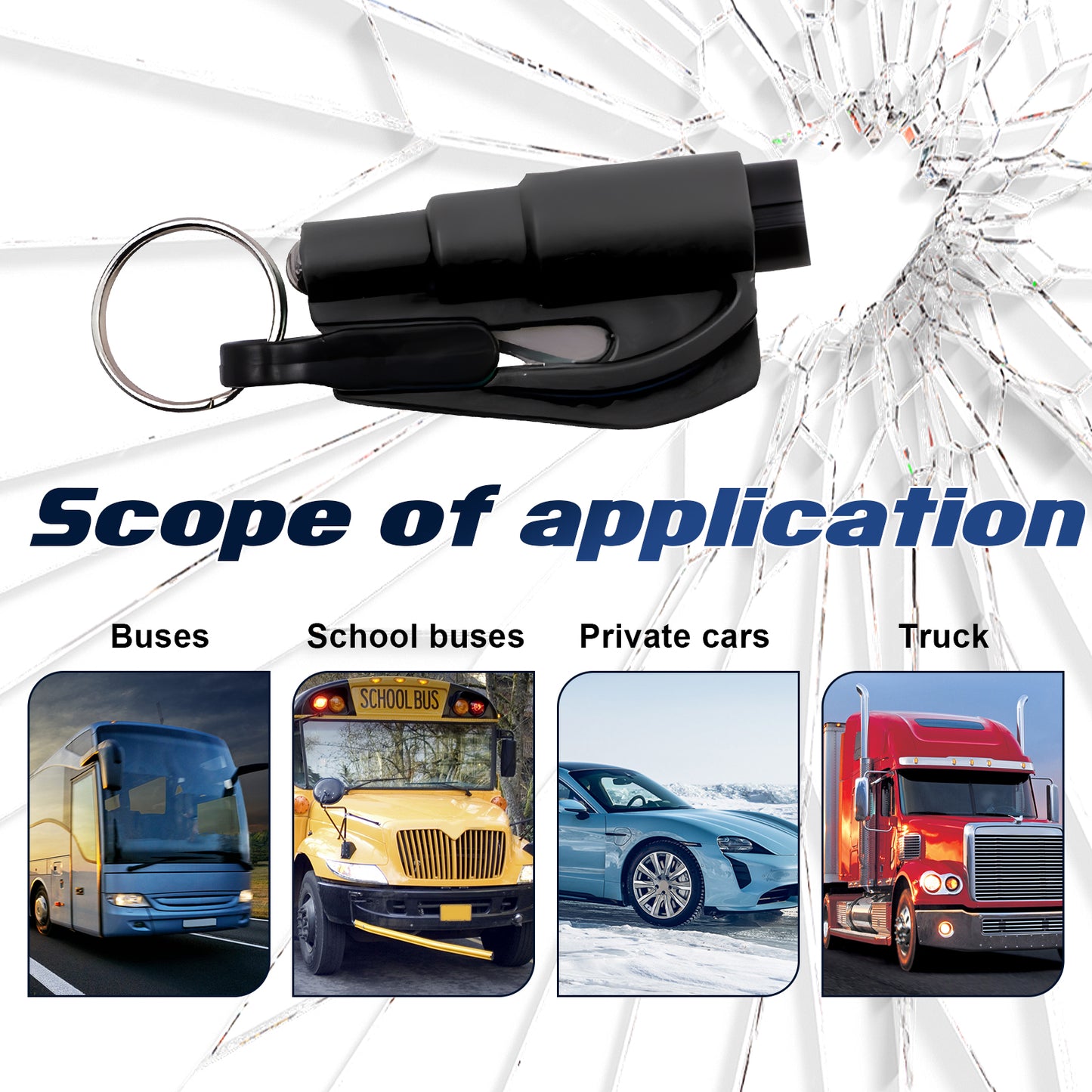 Car Emergency Escape Hammer – Mini Window Breaker & Seat Belt Cutter Safety Tool