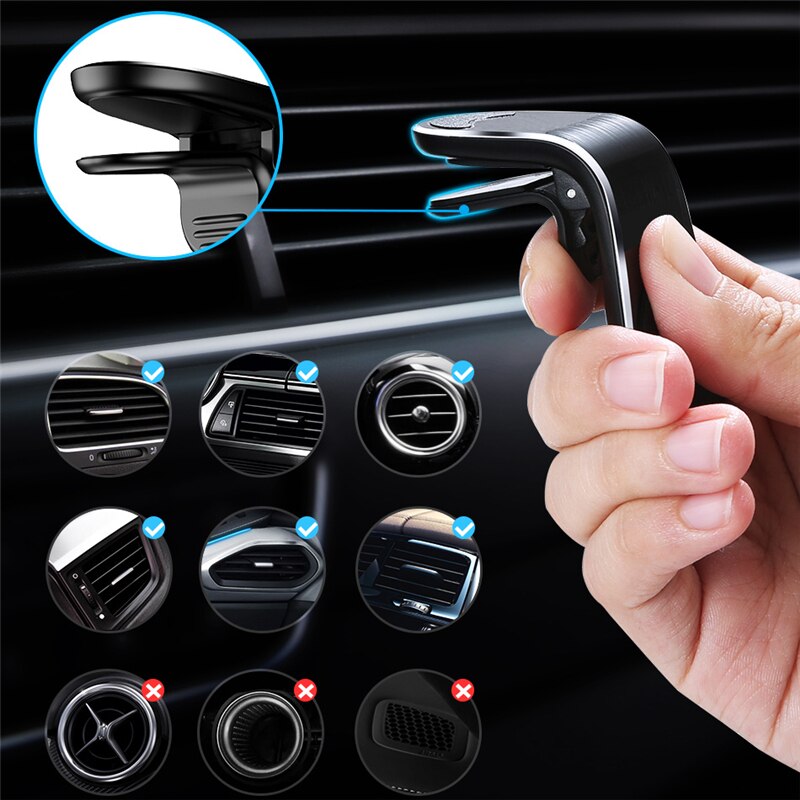 Universal Magnetic Car Phone Holder Mount for iPhone & Smartphones – Strong Grip Dashboard & Air Vent Stand