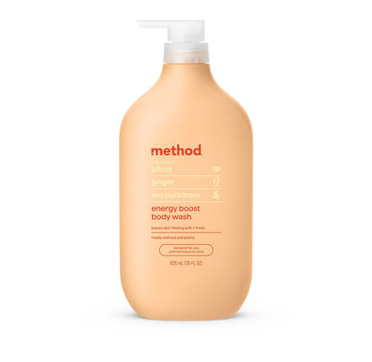 Method Men's Body Wash – Sea + Surf Scent, Plant-Based Cleanser, Paraben-Free, 28 oz