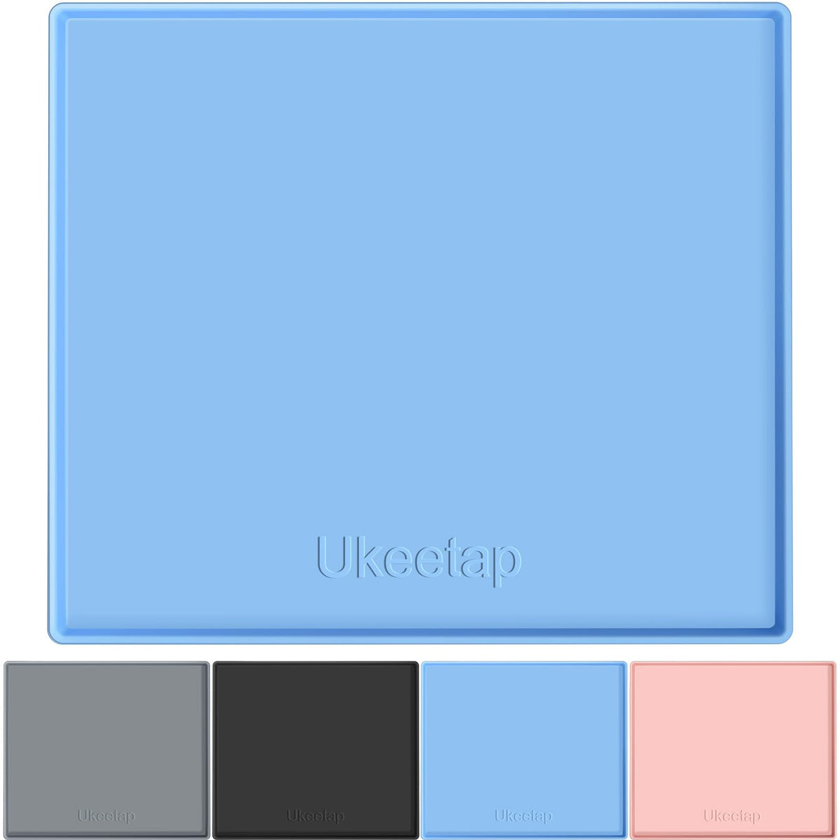 Extra Thick Waterproof Silicone Mat with Raised Edge