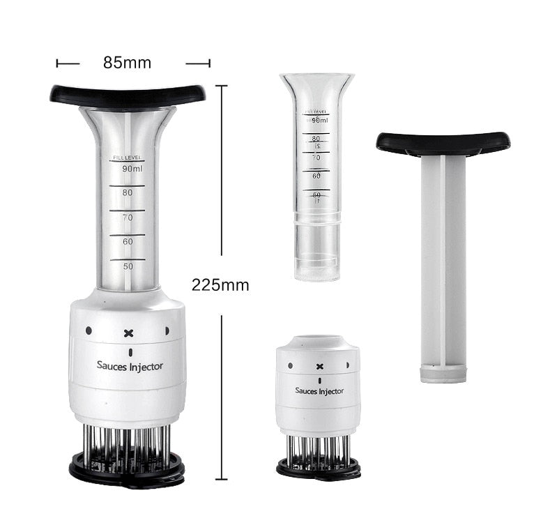 Multi-Function Meat Tenderizer & Marinade Injector – Stainless Steel Flavor Syringe for Steak & BBQ
