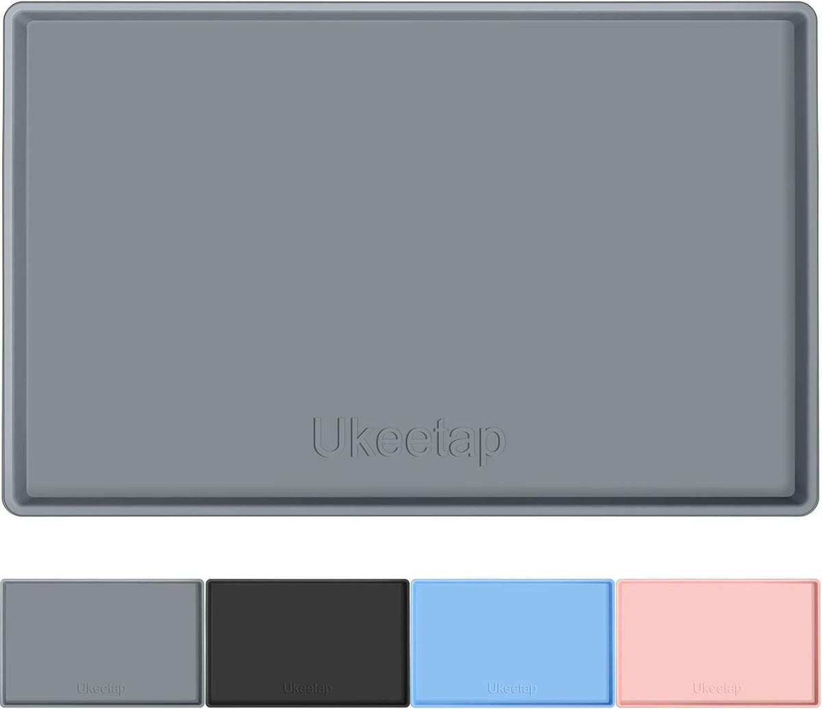 Extra Thick Waterproof Silicone Mat with Raised Edge