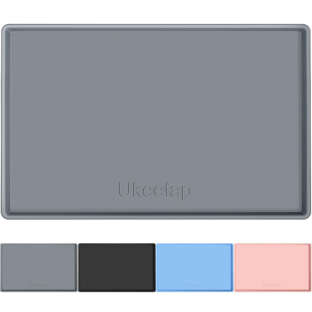 Extra Thick Waterproof Silicone Mat with Raised Edge