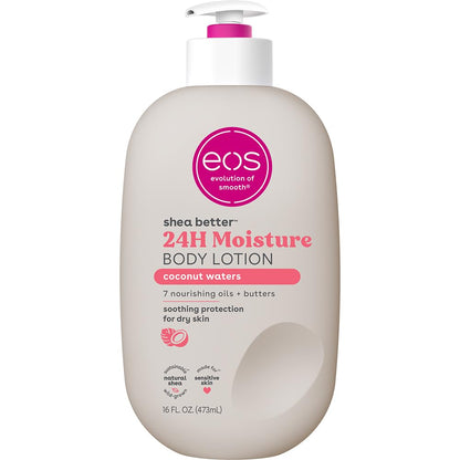 eos Shea Better Body Lotion – Vanilla Cashmere, 24-Hour Moisture, Non-Greasy, 16 fl oz