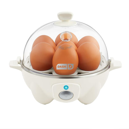 DASH Electric Rapid Egg Cooker – 6-Egg Capacity, Auto Shut-Off, Hard Boiled, Poached & Scrambled