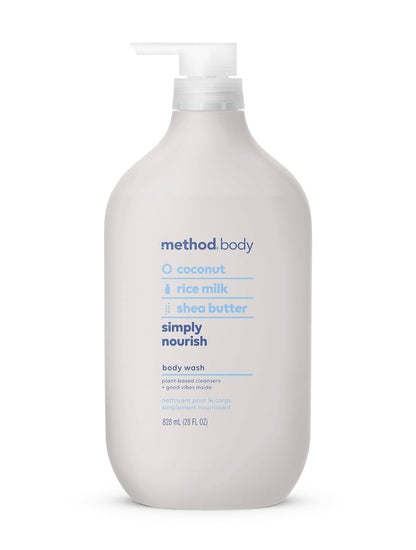 Method Men's Body Wash – Sea + Surf Scent, Plant-Based Cleanser, Paraben-Free, 28 oz