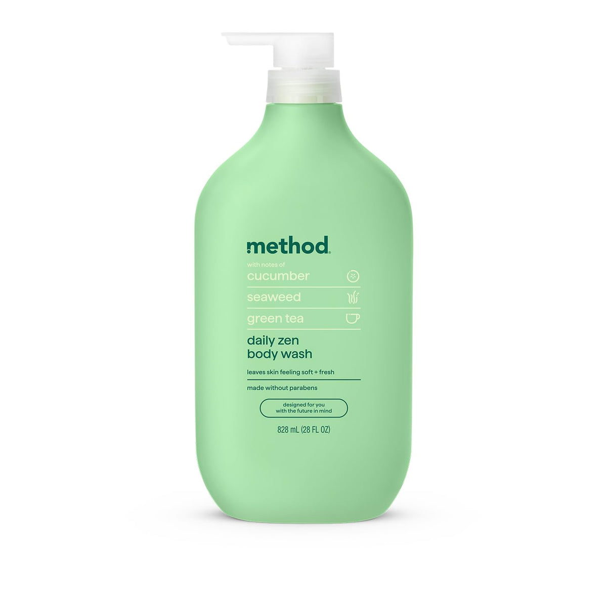 Method Men's Body Wash – Sea + Surf Scent, Plant-Based Cleanser, Paraben-Free, 28 oz