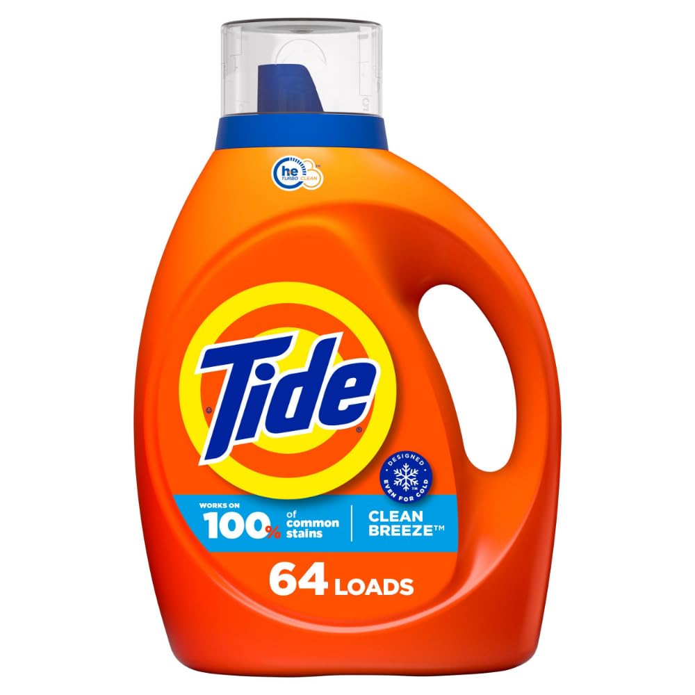 Tide Original Scent Liquid Laundry Detergent – 6X Cleaning Boost, 4X Cleaner, Fights 100% of Stains