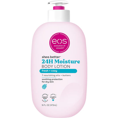 eos Shea Better Body Lotion – Vanilla Cashmere, 24-Hour Moisture, Non-Greasy, 16 fl oz