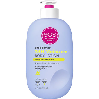 eos Shea Better Body Lotion – Vanilla Cashmere, 24-Hour Moisture, Non-Greasy, 16 fl oz