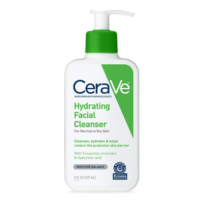 CeraVe Hydrating Facial Cleanser – Gentle Daily Face Wash with Ceramides & Hyaluronic Acid