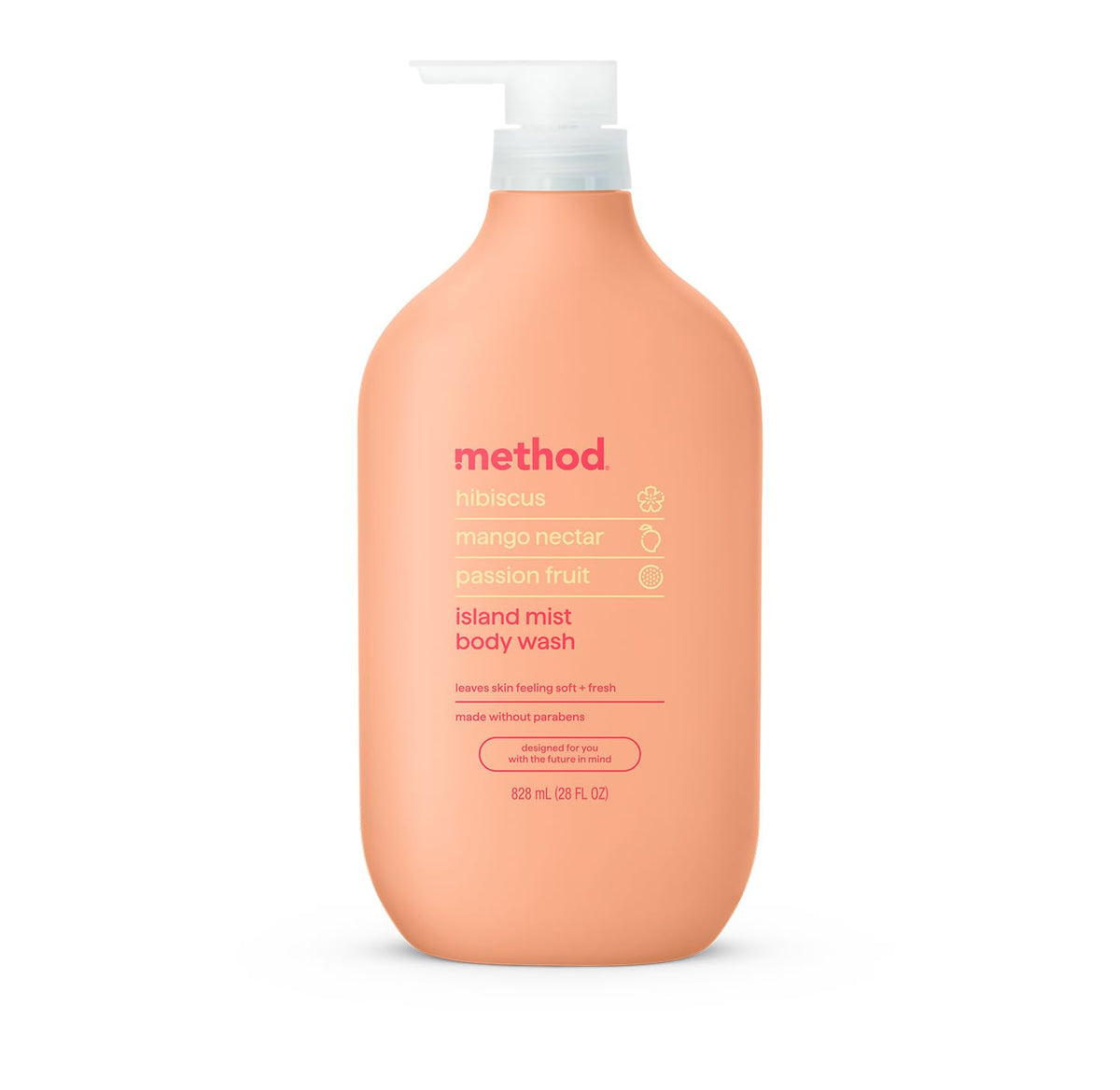 Method Men's Body Wash – Sea + Surf Scent, Plant-Based Cleanser, Paraben-Free, 28 oz