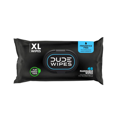 DUDE Wipes - Flushable Wipes - 6 Pack, 288 Wipes