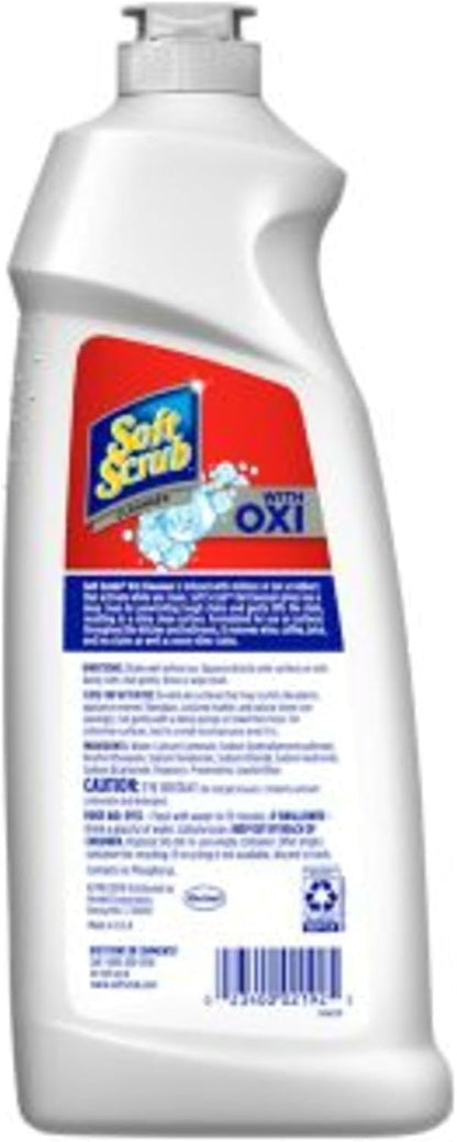 Soft Scrub Oxi Multi-Purpose Kitchen & Bathroom Cleanser – Removes Wine, Coffee & Tough Stains