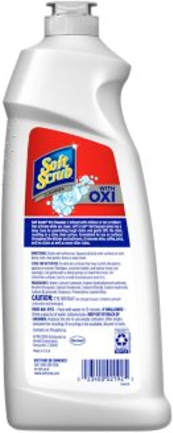 Soft Scrub Oxi Multi-Purpose Kitchen & Bathroom Cleanser – Removes Wine, Coffee & Tough Stains