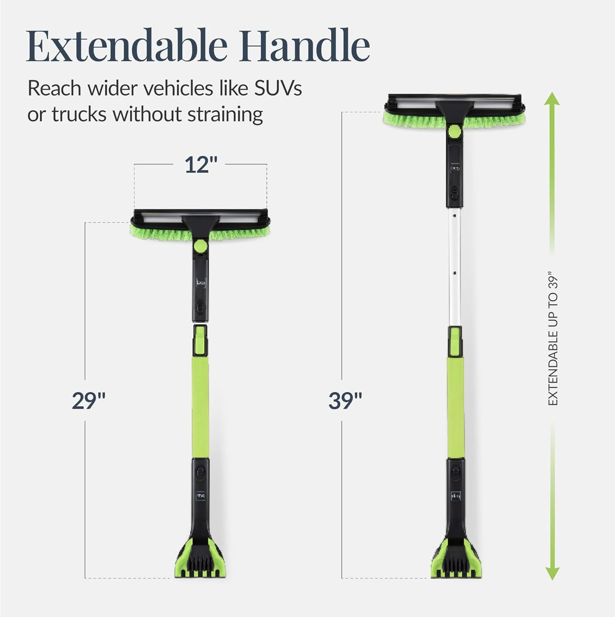 Best Choice Products 4-in-1 Snow Brush with Shovel – Telescoping Handle, Scraper, Squeegee & Carry Bag