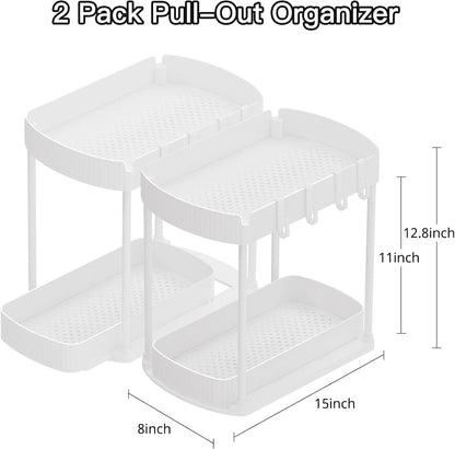 2 Pack Multi-Purpose Pull-Out Storage Organizers
