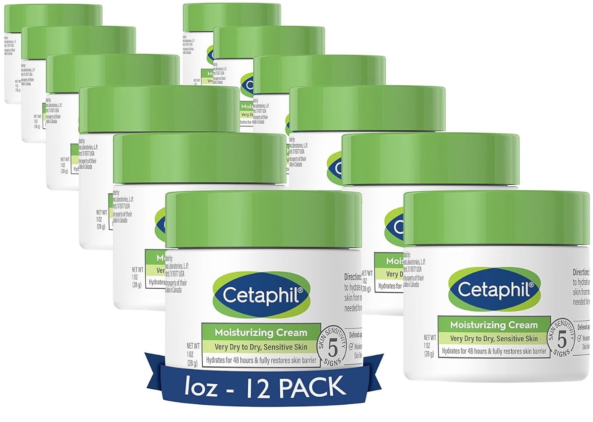 Cetaphil Moisturizing Cream for Dry to Very Dry Skin – 48-Hour Hydration, Fragrance-Free, 16 fl oz