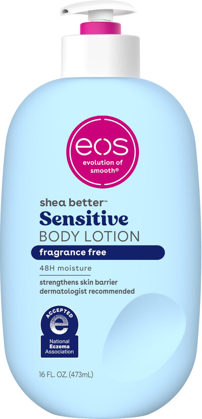 eos Shea Better Body Lotion – Vanilla Cashmere, 24-Hour Moisture, Non-Greasy, 16 fl oz