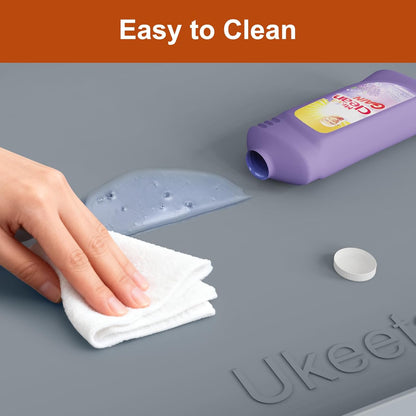 Extra Thick Waterproof Silicone Mat with Raised Edge