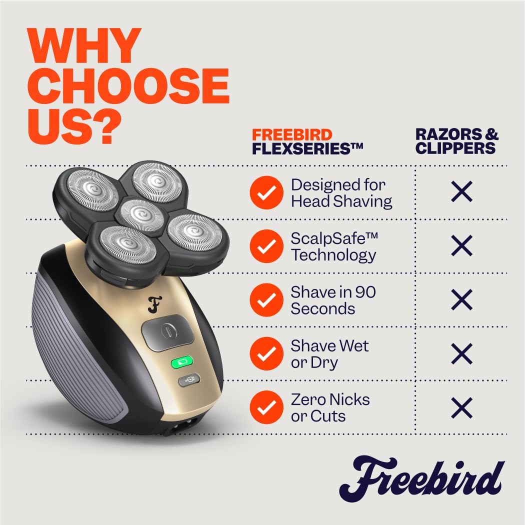 Freebird FlexSeries Electric Head & Body Hair Shaver