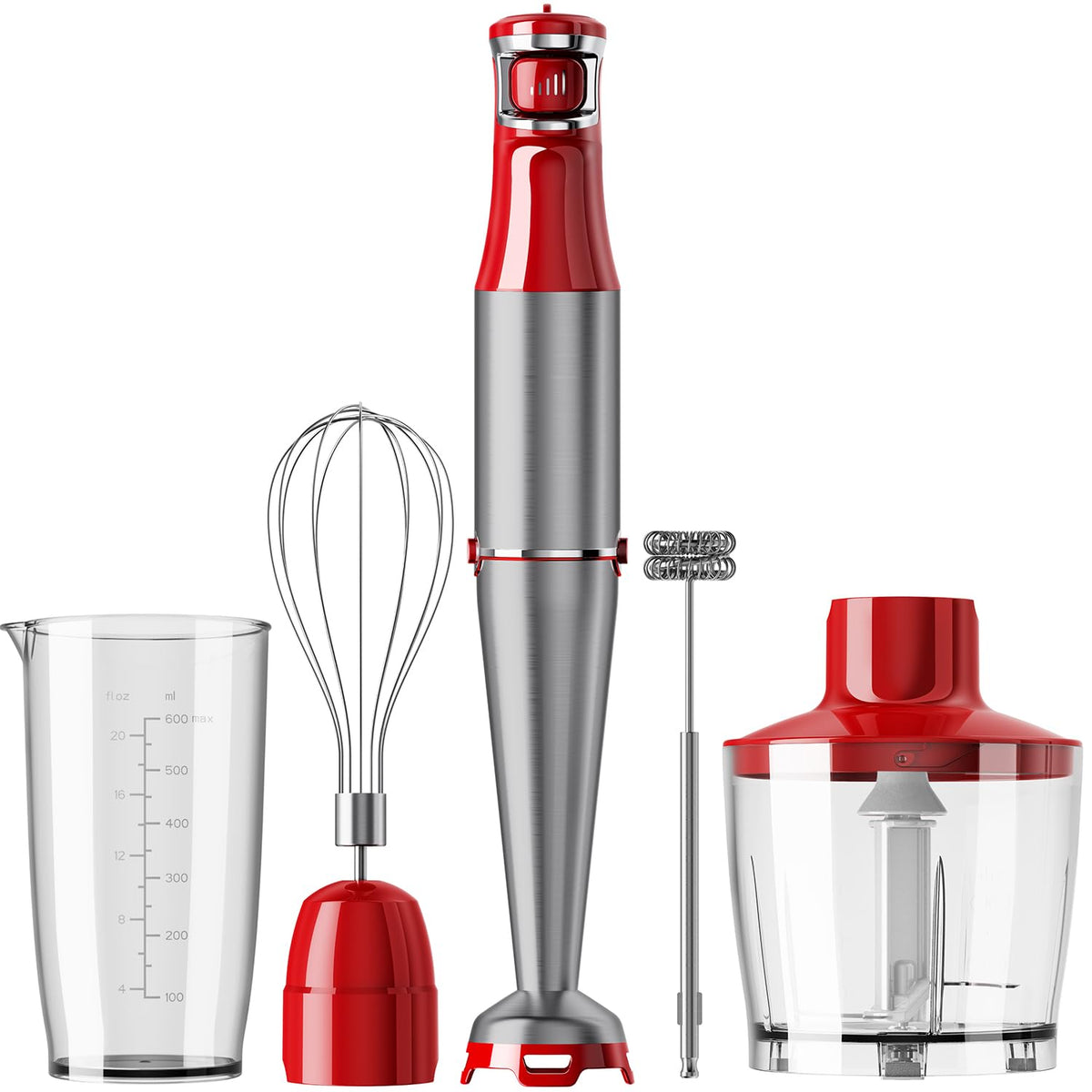 Turelar 1100W Immersion Blender Set – 5-Speed Hand Blender with Whisk, Frother & Food Processor, BPA-Free