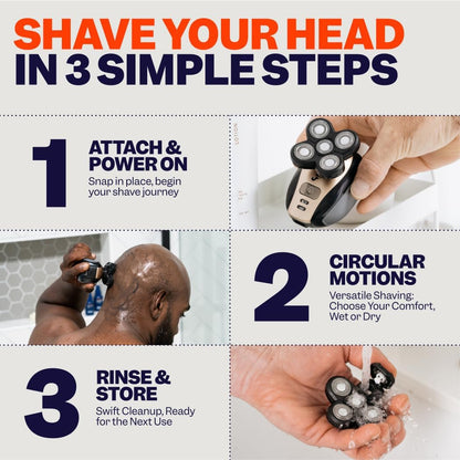 Freebird FlexSeries Electric Head & Body Hair Shaver