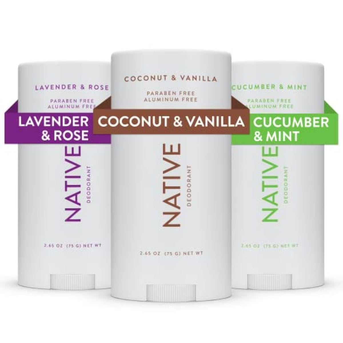 Native Aluminum-Free Deodorant – Coconut & Vanilla Scent, Naturally Derived, For Men & Women