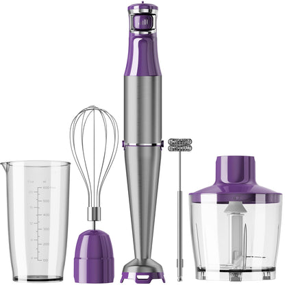Turelar 1100W Immersion Blender Set – 5-Speed Hand Blender with Whisk, Frother & Food Processor, BPA-Free