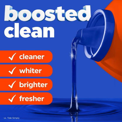 Tide Original Scent Liquid Laundry Detergent – 6X Cleaning Boost, 4X Cleaner, Fights 100% of Stains