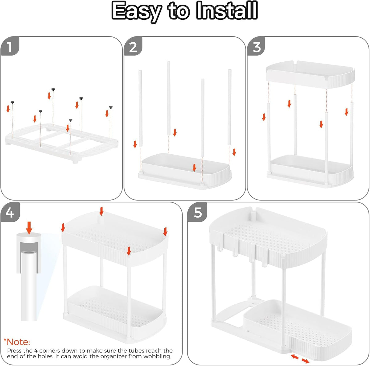 2 Pack Multi-Purpose Pull-Out Storage Organizers