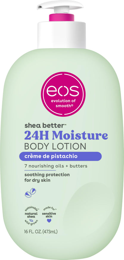 eos Shea Better Body Lotion – Vanilla Cashmere, 24-Hour Moisture, Non-Greasy, 16 fl oz