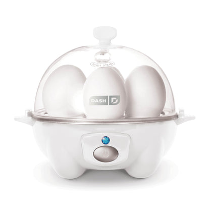 DASH Electric Rapid Egg Cooker – 6-Egg Capacity, Auto Shut-Off, Hard Boiled, Poached & Scrambled