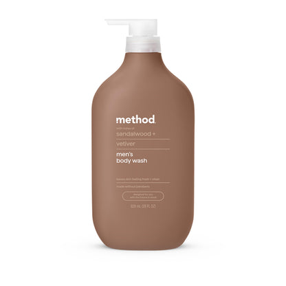 Method Men's Body Wash – Sea + Surf Scent, Plant-Based Cleanser, Paraben-Free, 28 oz