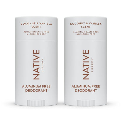 Native Aluminum-Free Deodorant – Coconut & Vanilla Scent, Naturally Derived, For Men & Women