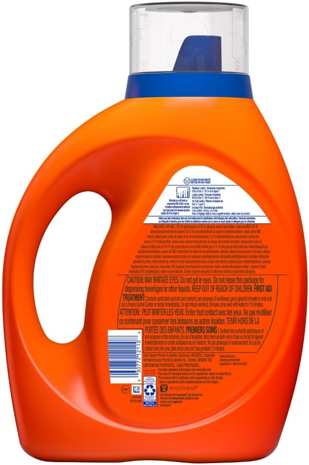 Tide Original Scent Liquid Laundry Detergent – 6X Cleaning Boost, 4X Cleaner, Fights 100% of Stains