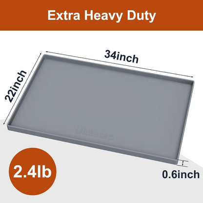 Extra Thick Waterproof Silicone Mat with Raised Edge