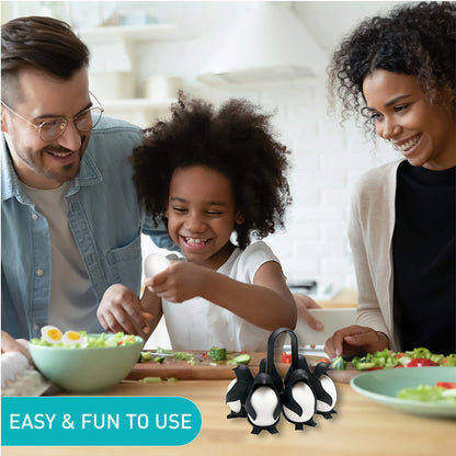 Penguin Egg Poacher & Steamer – Cute Egg Cooker and Storage Holder Kitchen Gadget