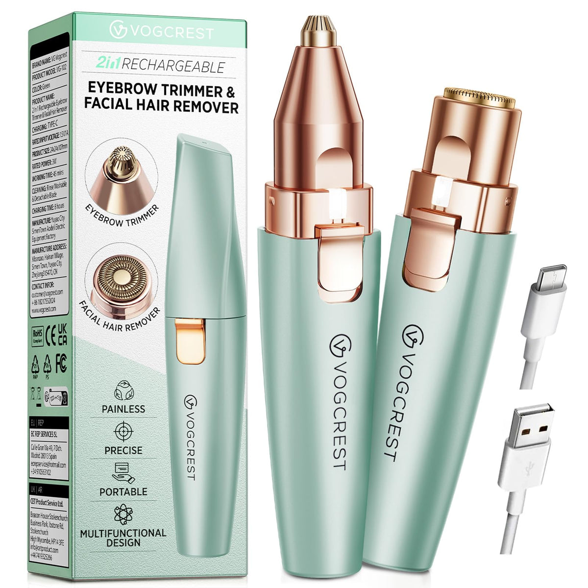 VG VOGCREST Eyebrow & Facial Trimmer