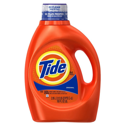 Tide Original Scent Liquid Laundry Detergent – 6X Cleaning Boost, 4X Cleaner, Fights 100% of Stains