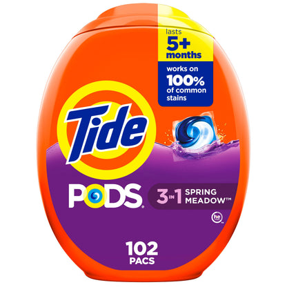 Tide PODS 3-in-1 Laundry Detergent Pacs – 112-Count, Stain Remover, Odor Fighter & Color Protector