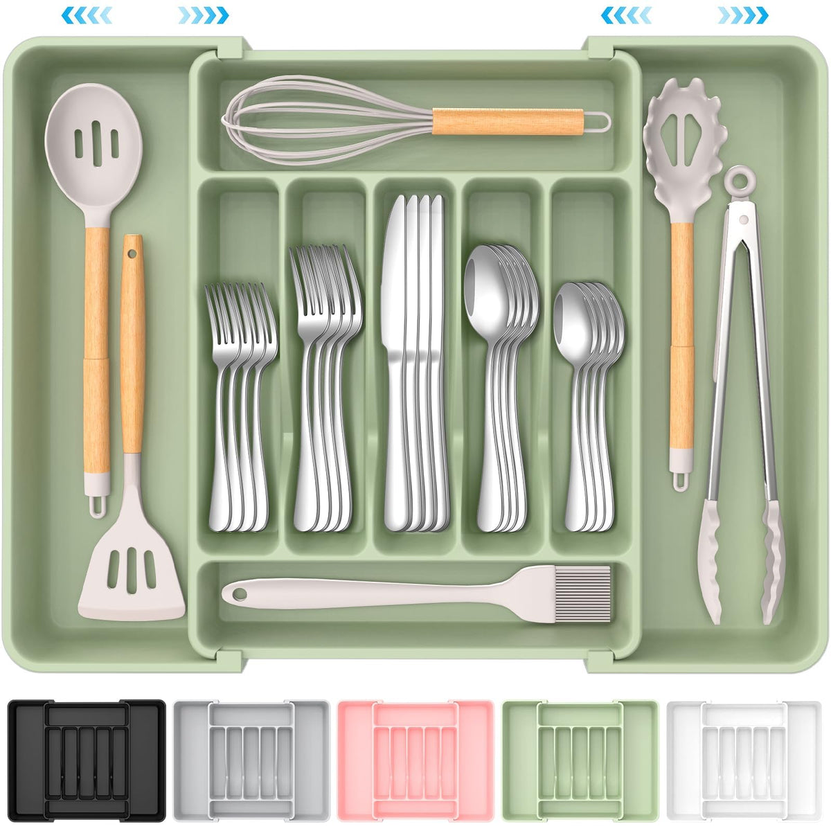 Extra Large Expandable Silverware Organizer