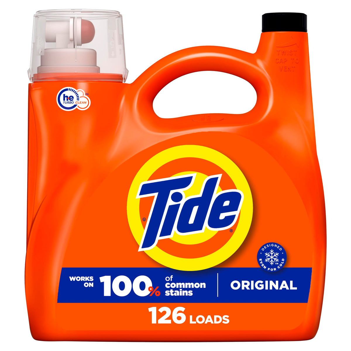 Tide Original Scent Liquid Laundry Detergent – 6X Cleaning Boost, 4X Cleaner, Fights 100% of Stains