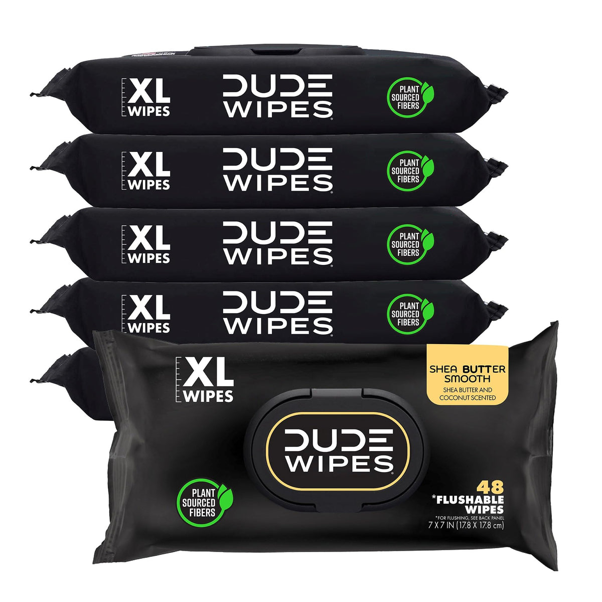 DUDE Wipes - Flushable Wipes - 6 Pack, 288 Wipes